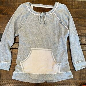 Free People Gray Heathered Sweatshirt Cozy Style